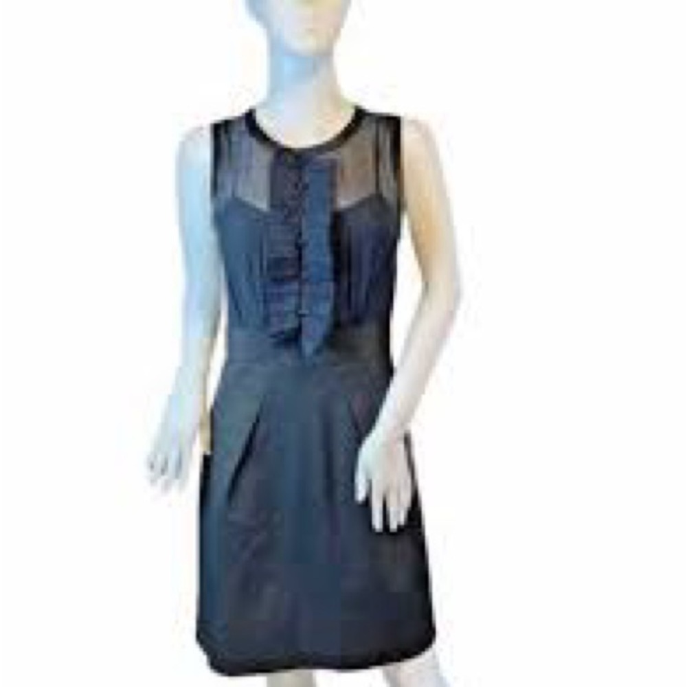 BCBG Maxazira Black Dress "Tuxedo" Styled Cocktail Dress